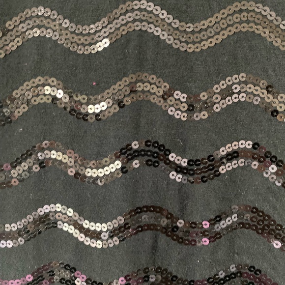 Xhilararion Women’s Short Sleeve Little Black Sequence Mini Dress Size Medium - Picture 11 of 16